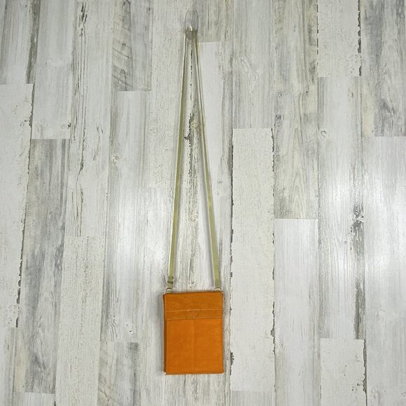 Unbranded Handbags - Womens Bright Orange Crossbody Trifold Travel Bag